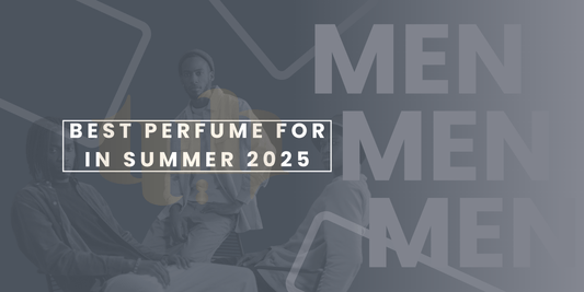 Flat lay of Magma Perfumes men's collection including California Valley and Sultan Essence, styled with summer props like sunglasses, citrus slices, and greenery — perfect summer perfumes for men in 2025.