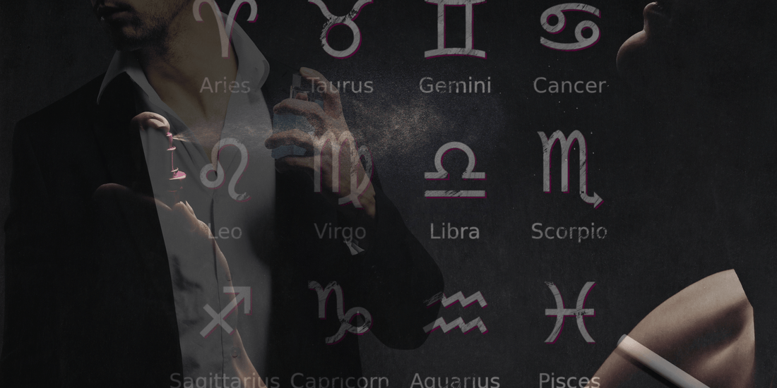 Luxury perfume bottles from Magma Perfumes, each scent matched to a zodiac sign for a personalized fragrance experience.