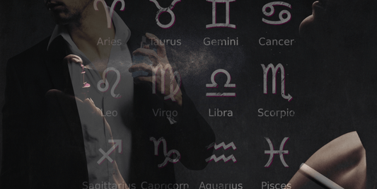 Luxury perfume bottles from Magma Perfumes, each scent matched to a zodiac sign for a personalized fragrance experience.