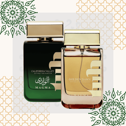 Experience the golden warmth of summer with Magma’s Dawn in California — a limited edition perfume duo blending the radiant charm of Golden Dawn and the breezy soul of California. Shop this exclusive summer scent now